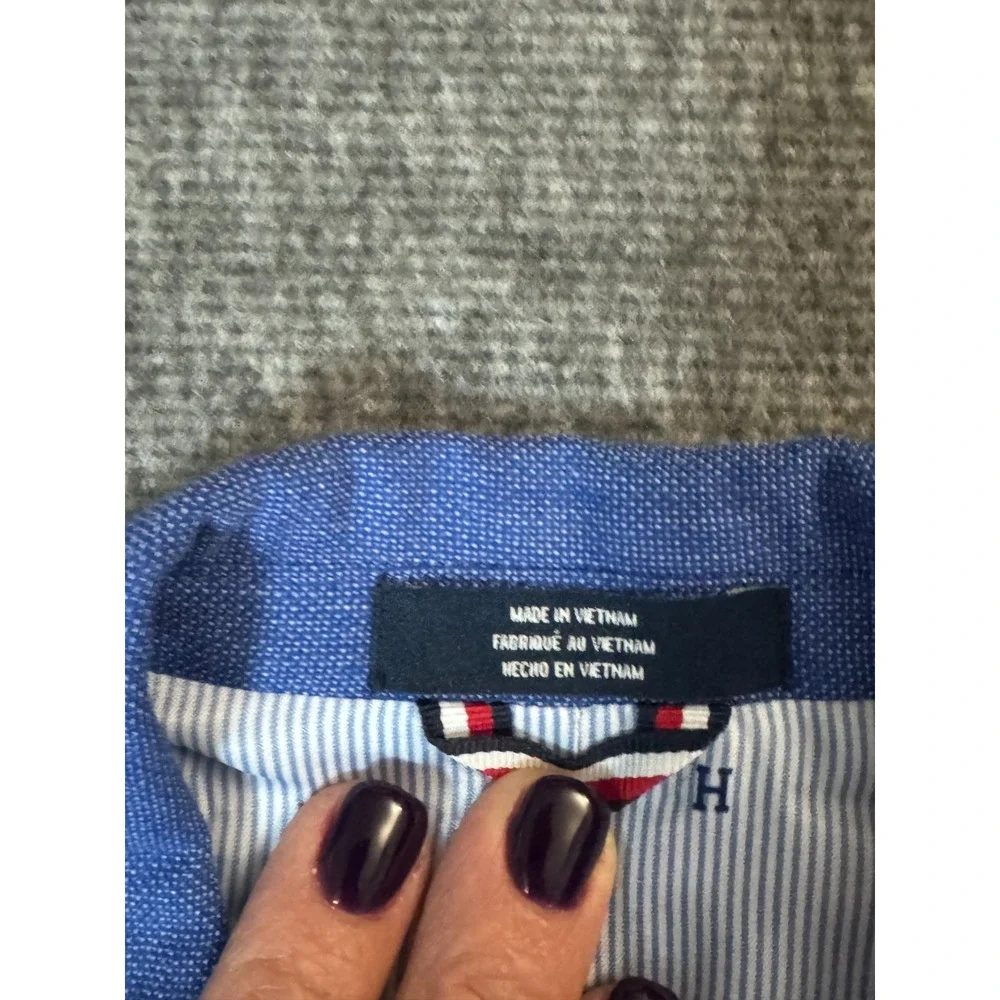 TOMMY HILFIGER Big Boys Textured & Stretch Suit Jacket Only Medium Blue- Size 12